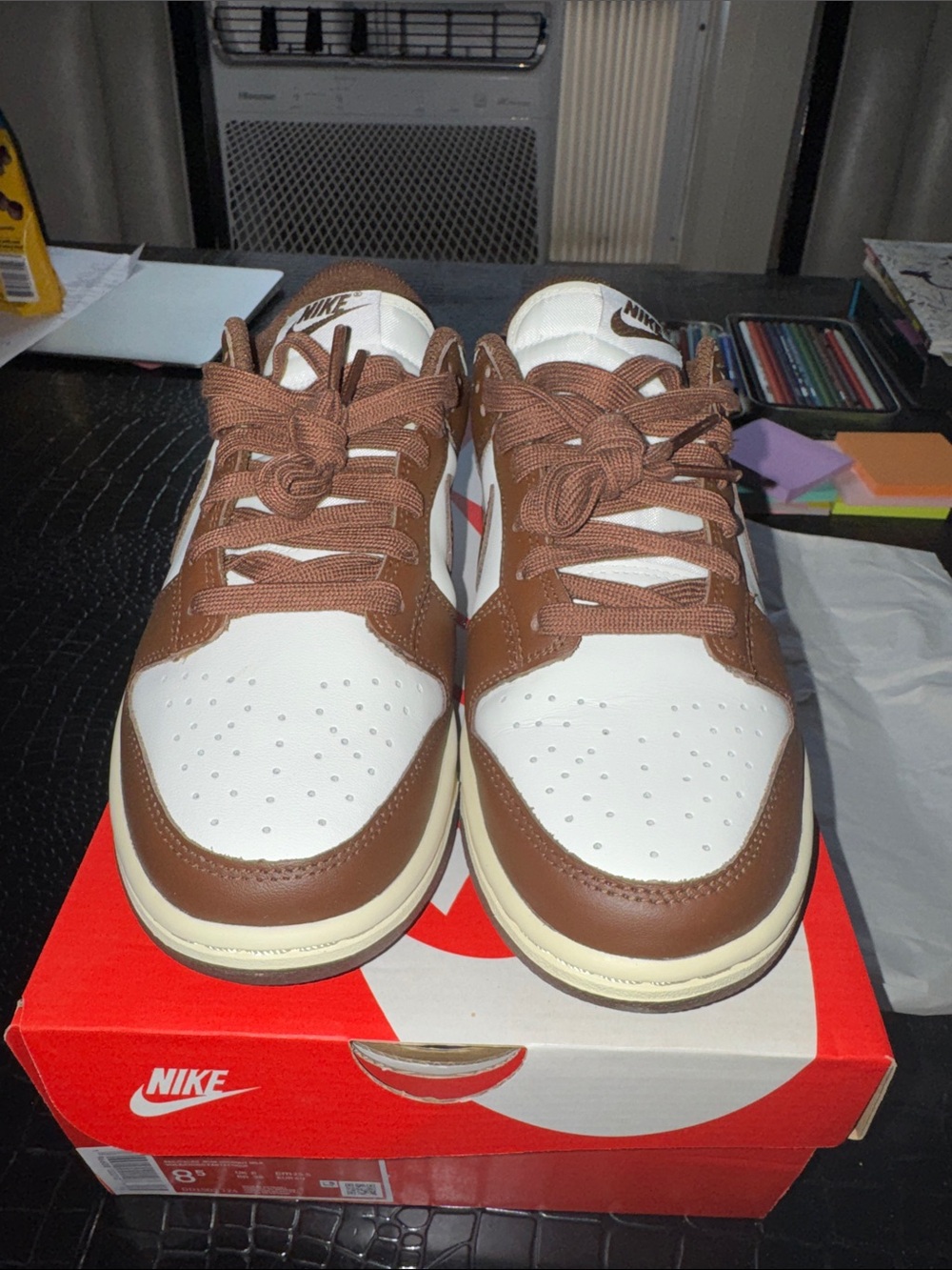Nike Women’s Brown and White Low-Top Sneakers - Retro Style